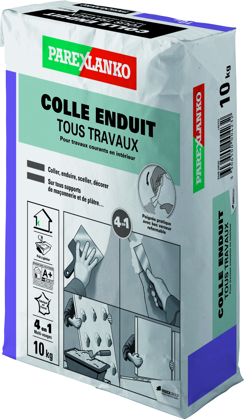 Colle enduit tous travaux intérieurs 10kg - PAREXLANKO